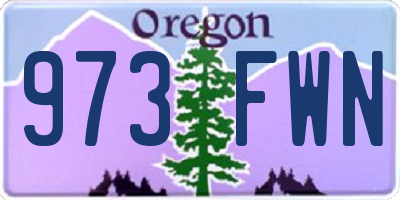 OR license plate 973FWN