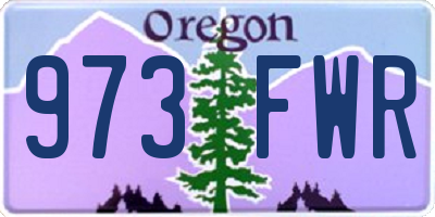 OR license plate 973FWR