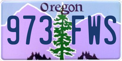 OR license plate 973FWS