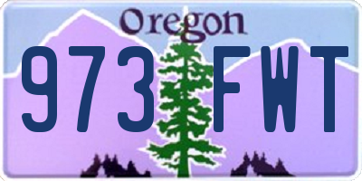 OR license plate 973FWT