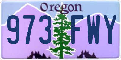OR license plate 973FWY