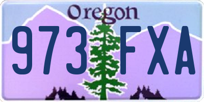 OR license plate 973FXA
