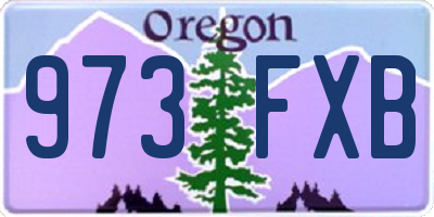 OR license plate 973FXB