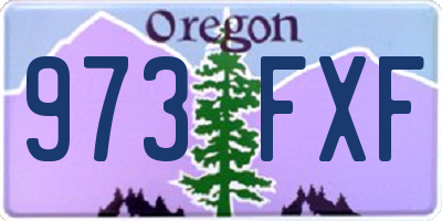 OR license plate 973FXF