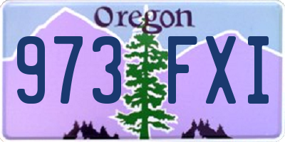 OR license plate 973FXI