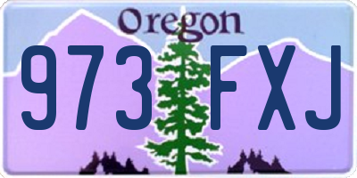 OR license plate 973FXJ