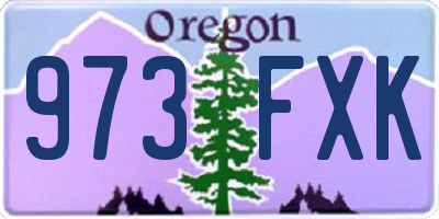 OR license plate 973FXK