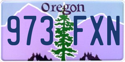 OR license plate 973FXN