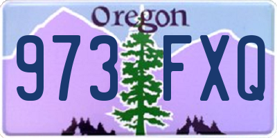 OR license plate 973FXQ