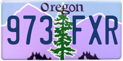 OR license plate 973FXR