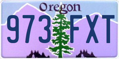 OR license plate 973FXT