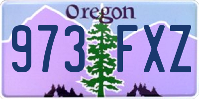 OR license plate 973FXZ