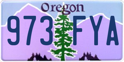 OR license plate 973FYA