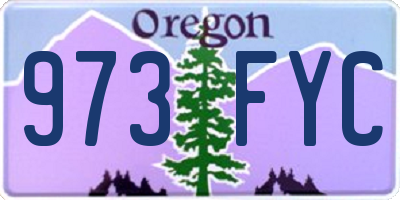 OR license plate 973FYC