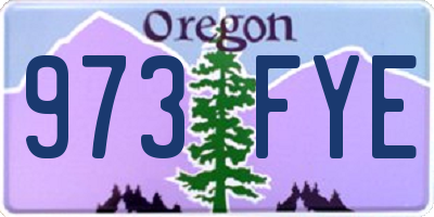 OR license plate 973FYE