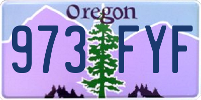 OR license plate 973FYF