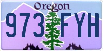 OR license plate 973FYH