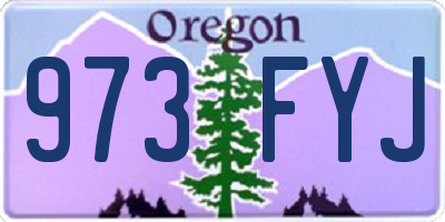 OR license plate 973FYJ