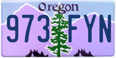 OR license plate 973FYN