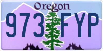 OR license plate 973FYP