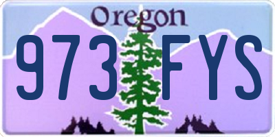 OR license plate 973FYS