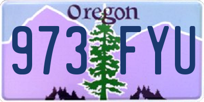 OR license plate 973FYU