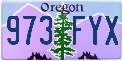 OR license plate 973FYX