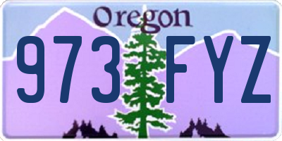 OR license plate 973FYZ