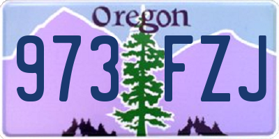 OR license plate 973FZJ