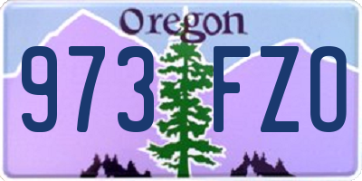OR license plate 973FZO