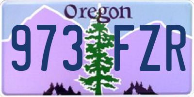 OR license plate 973FZR