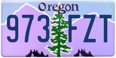 OR license plate 973FZT