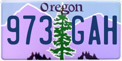 OR license plate 973GAH