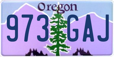 OR license plate 973GAJ