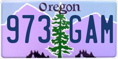 OR license plate 973GAM