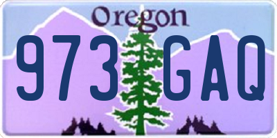 OR license plate 973GAQ