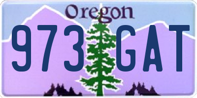OR license plate 973GAT