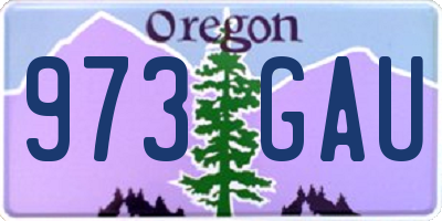 OR license plate 973GAU