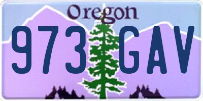 OR license plate 973GAV
