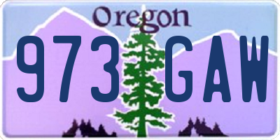 OR license plate 973GAW
