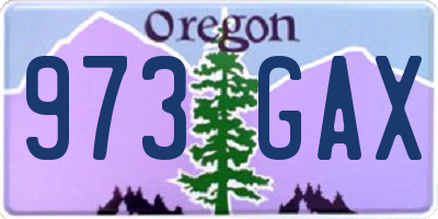 OR license plate 973GAX
