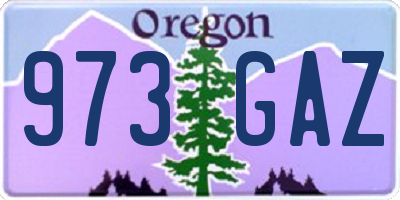 OR license plate 973GAZ