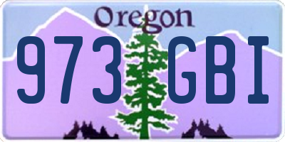 OR license plate 973GBI