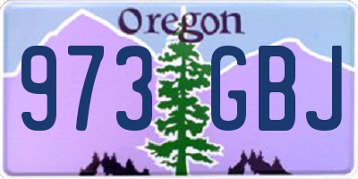 OR license plate 973GBJ
