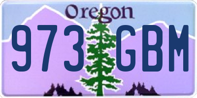 OR license plate 973GBM