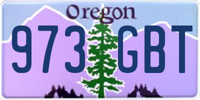 OR license plate 973GBT
