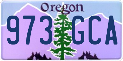 OR license plate 973GCA