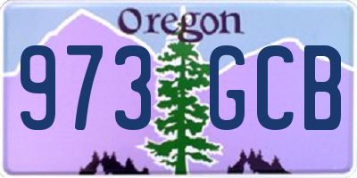 OR license plate 973GCB