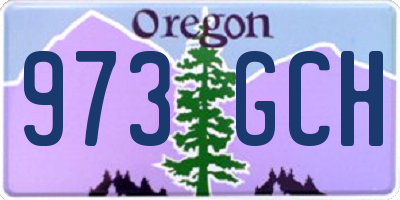 OR license plate 973GCH