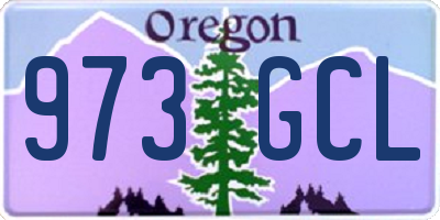 OR license plate 973GCL